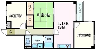 打出駅 徒歩7分 3階の物件間取画像